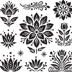 A delicate and elegant flower pattern icon, perfect for adding a touch of beauty and nature to your designs. Ideal for backgrounds, branding, packaging, or decorative elements.
