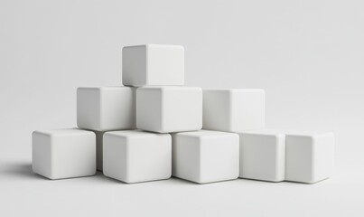 Obraz premium Abstract 3D Render of cubes, Generative AI