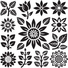 A delicate and elegant flower pattern icon, perfect for adding a touch of beauty and nature to your designs. Ideal for backgrounds, branding, packaging, or decorative elements.