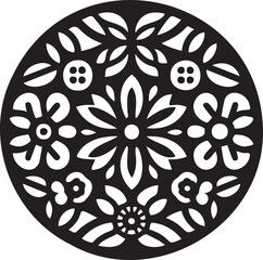 A delicate and elegant flower pattern icon, perfect for adding a touch of beauty and nature to your designs. Ideal for backgrounds, branding, packaging, or decorative elements.
