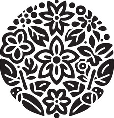 A delicate and elegant flower pattern icon, perfect for adding a touch of beauty and nature to your designs. Ideal for backgrounds, branding, packaging, or decorative elements.