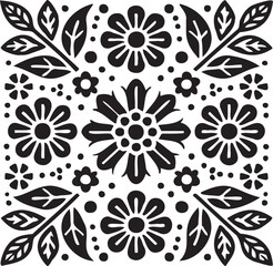 A delicate and elegant flower pattern icon, perfect for adding a touch of beauty and nature to your designs. Ideal for backgrounds, branding, packaging, or decorative elements.