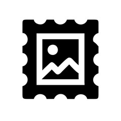 postage stamp icon design