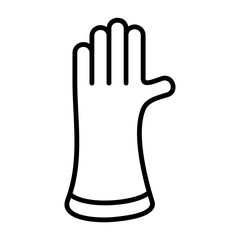 Workers Glove Outline Style Icon