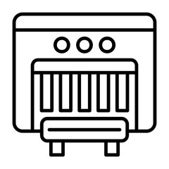 Industrial Machine Outline Style Icon