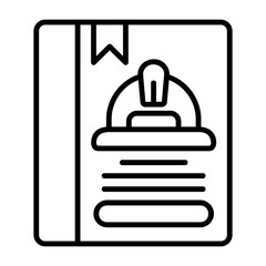 Obraz premium Labor Law Book Outline Style Icon