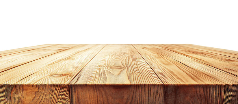 wooden table isolated on white