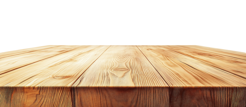 wooden table isolated on white