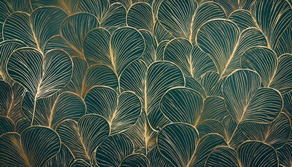 golden art deco wallpaper. Nature backgrounds design flower