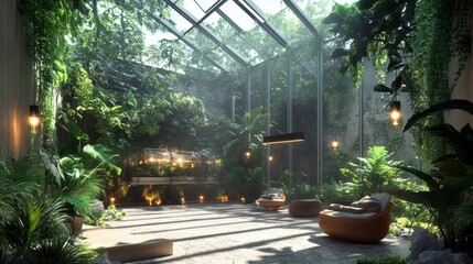 A smart greenhouse filled with automated temperature and humidity controls