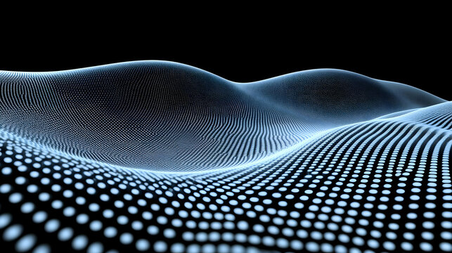 Abstract 3D Dotted Wave Background