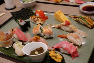 Decorative of Japanese Stype foods in the Restaurant
