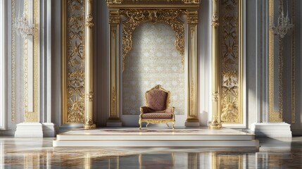 Opulent Throne Room: A Regal Architectural Masterpiece