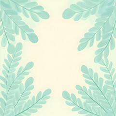 Pastel Green Leaf Illustration Background