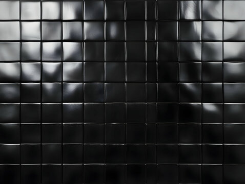 Black Glossy Tile 3D Background