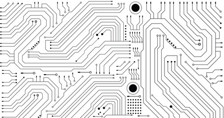 Vector of circuit technology template illustration stock illustration. 