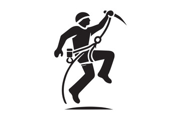 limber Silhouette in Action Black Vector Artwork