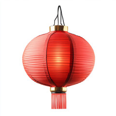 Chinese red lantern isolated on white background