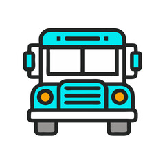 school bus icon design