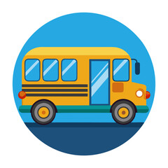 school bus icon design