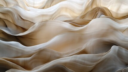 Obraz premium flowing, wave-like patterns in mocha mousse tones, combined with subtle highlights and shadows, creating a sense of smooth movement and depth