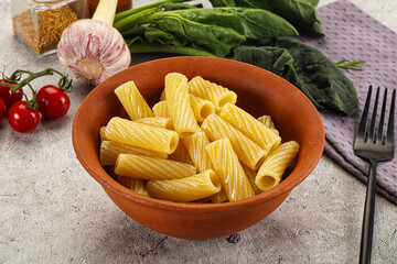 Italian cuisine - cooked pasta tortiglioni