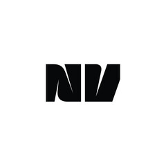 NV monogram logo design letter text name symbol monochrome logotype alphabet character simple logo