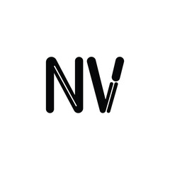 NV monogram logo design letter text name symbol monochrome logotype alphabet character simple logo