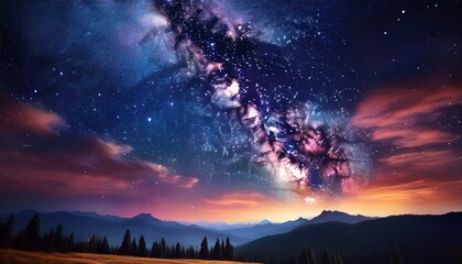 Fototapeta premium 星空と天の川の絶景