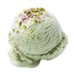 Pistachio ice cream scoop, studio shot, dessert, food photography, advertising