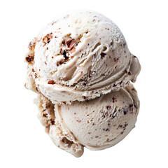 Creamy chocolate chip ice cream scoop, studio shot, dessert, food photography, website