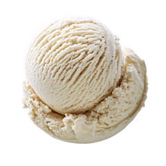 Creamy vanilla ice cream scoop, dessert, studio shot, food photography, website