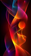 Naklejka premium Abstract Colorful Swirls with Vibrant Energy and Luminous Glow