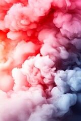 Fototapeta premium Intense Red and White Smoke Clouds Formation