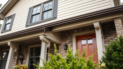 Brick House Exterior, Residential Home Architecture, Real Estate Property, Home Design, Suburban House