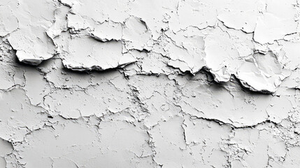 Fototapeta premium Abstract White Cracked Texture: Aged Wall Background. Grunge, Weathered Surface, Vintage Design.