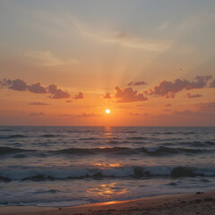 Obraz premium great sunset over the ocean 