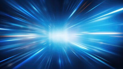 Abstract light burst effect with blue tones, suggesting speed and energy.