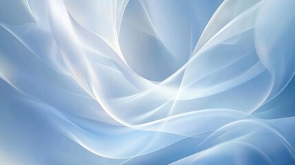 Abstract blue and white flowing fabric, elegant background for design