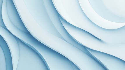Abstract light blue wavy curves background