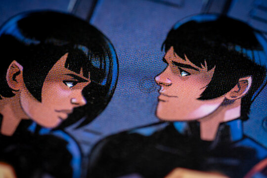Zan and Jayna superheros from a comic book. Toronto, Canada - January 23, 2025.