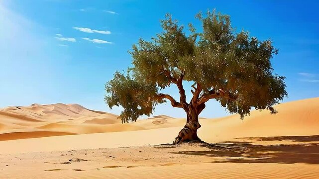 a tree in the desert