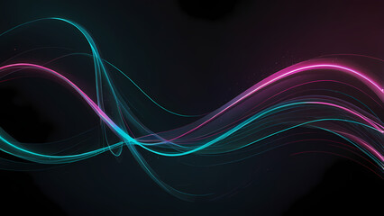 Fototapeta premium Flat Design Background with Intertwining Neon Lines 