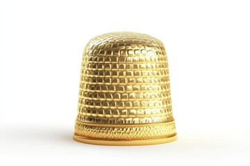 A Gold Thimble with Intricate Textured Design