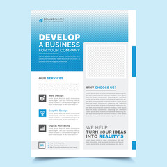 Annual report brochure flyer template, business advertisement, magazine ads, catalog vector layout in A4 size paper