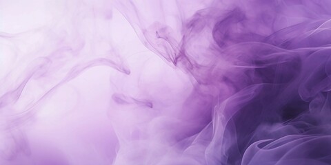 Fototapeta premium Creative purple lilac smoke Halloween background of floating smoking graphic studio banner misty fog haze atmosphere on monochrome trendy plain back ground cloudy mysterious copy space backdrop