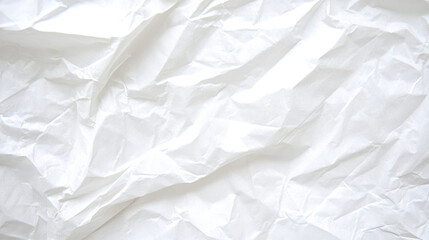 Fototapeta premium High - Quality Background of White Crumpled, Creased, Glued and Wrinkled Paper Poster Texture, Ideal for Vintage or Artistic Design