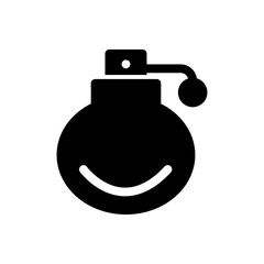 solid Round perfume bottle with an elegant design.