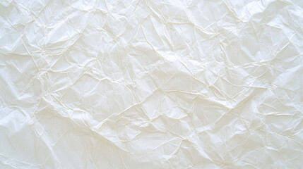 Obraz premium High - Quality Background of White Crumpled, Creased, Glued and Wrinkled Paper Poster Texture, Ideal for Vintage or Artistic Design