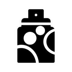 Perfume bottle with elegant design in minimalist style.